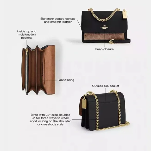 Coach Black and Brown Crossbody Bag - Picture 15 of 15